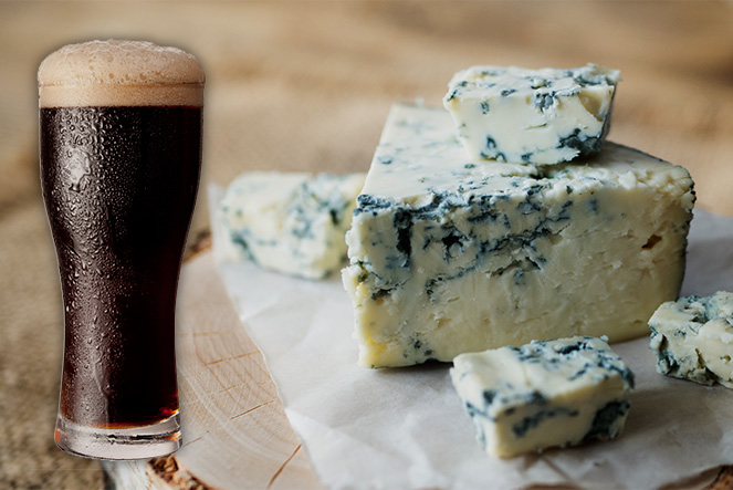 Maridaje con queso azul y stout: una historia de amor gastronómico
