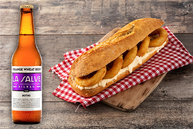 Bocadillo de calamares y La Salve Botxo: un maridaje de contrastes