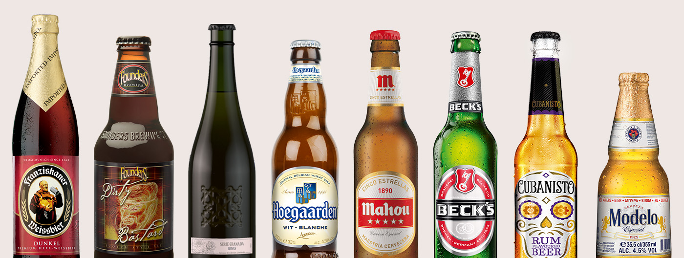 Tipos de botella de cerveza según el estilo
